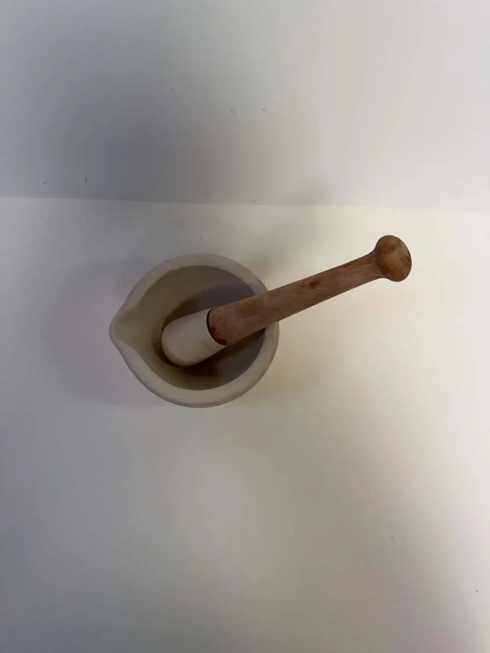 Vintage Acid Proof Porcelain Mortar and Pestle Made in England